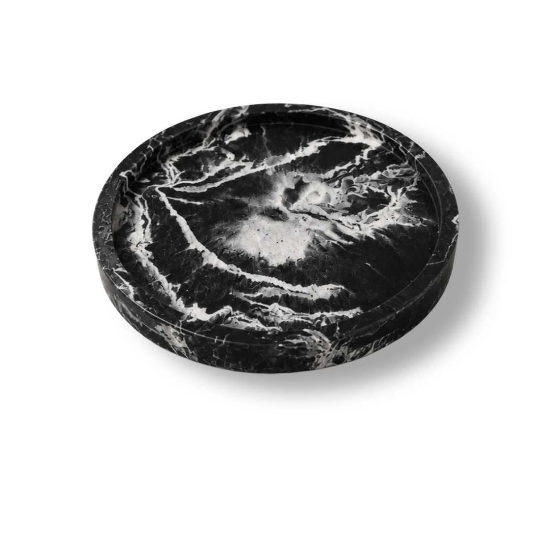 Round Marble Tray in premium water-based eco-resin